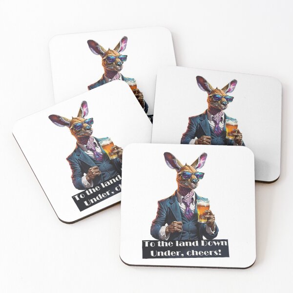 Item preview, Kangaroo with a glass of beer designed and sold by Mammoths.