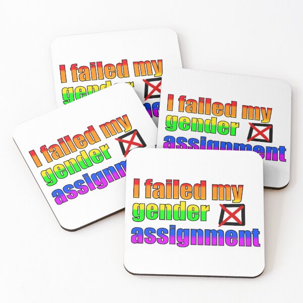 Item preview, I Failed My Gender Assignment - Pride Flag designed and sold by Widdershins  Art.