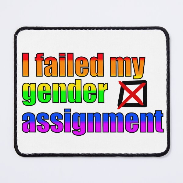 Item preview, I Failed My Gender Assignment - Pride Flag designed and sold by Widdershins  Art.