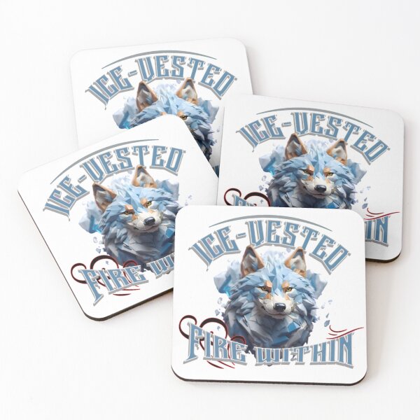 Item preview, Ice-Vested Fire Within / Lone Wolf Motivation designed and sold by PolygonPinnacle.
