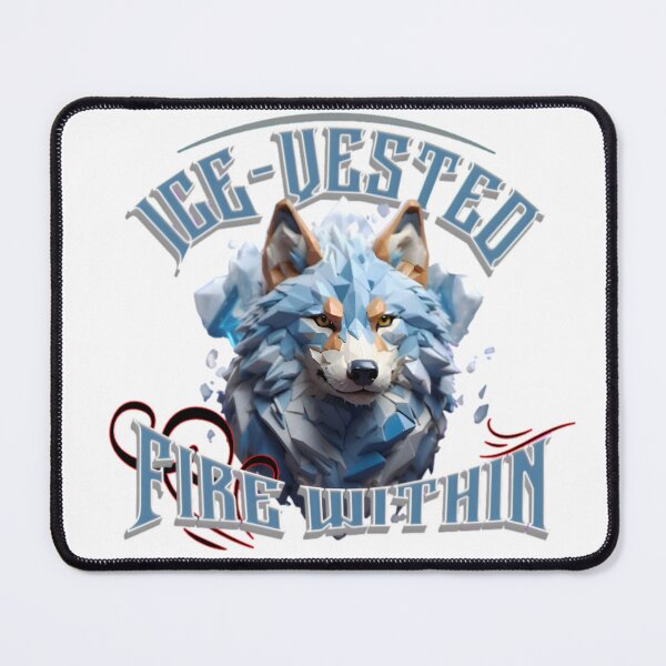 Item preview, Ice-Vested Fire Within / Lone Wolf Motivation designed and sold by PolygonPinnacle.