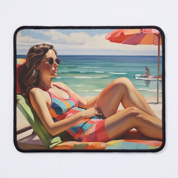 Item preview, Painting of a woman on the beach designed and sold by Working-Woman.