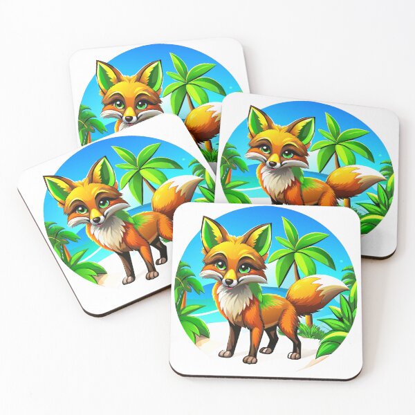 Item preview, Tropical Fox Explorer - Island Wildlife Sticker designed and sold by DreamStore66.