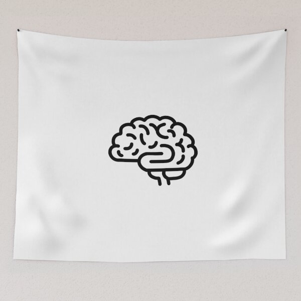 Item preview, The Brain is an erogenous zone - Typography Icon Design - White Black color designed and sold by AMGraphicStudio.