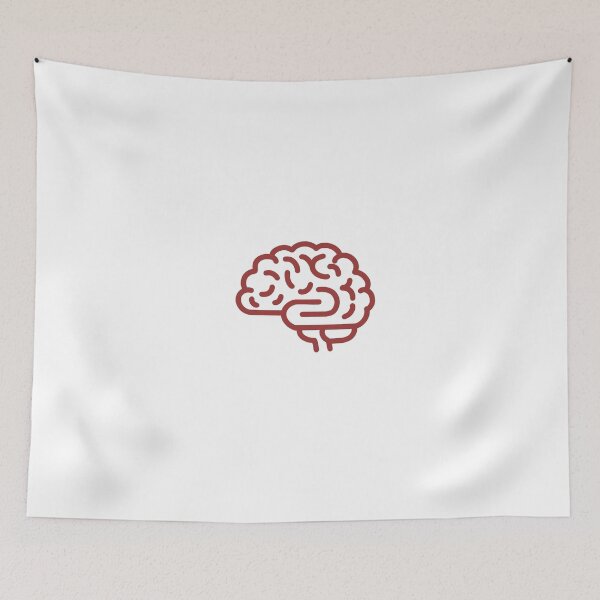 Item preview, The Brain is an erogenous zone - Typography Icon Design - White Red color designed and sold by AMGraphicStudio.