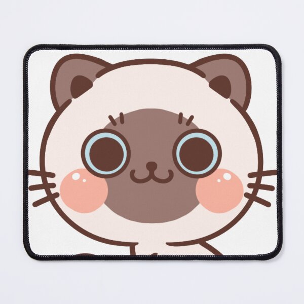 Item preview, Adorable Siamese Cat Cartoon with Big Eyes Illustration designed and sold by mumeaw.