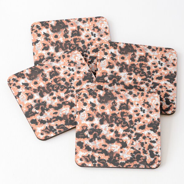 Item preview, Black and orange abstract pattern designed and sold by MariDaniArt.