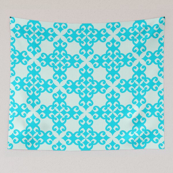 Item preview, Chinese inspired pattern turquoise designed and sold by Digitally-Me.