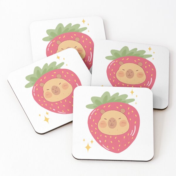 Item preview, Strawberry capybara valentines day designed and sold by Yaragold.