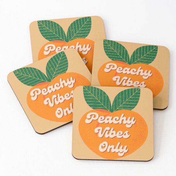 Item preview, Peachy Vibes Only Retro Quote designed and sold by slicksquid.