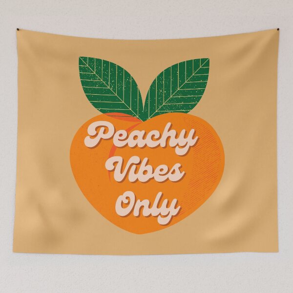 Item preview, Peachy Vibes Only Retro Quote designed and sold by slicksquid.