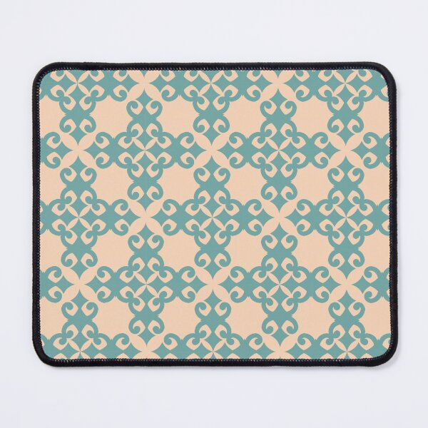 Item preview, Chinese inspired pattern turquoise beige designed and sold by Digitally-Me.