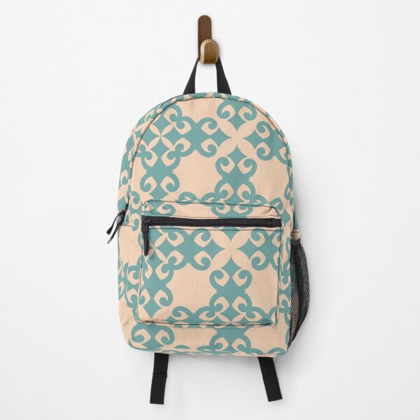 Item preview, Chinese inspired pattern turquoise beige designed and sold by Digitally-Me.