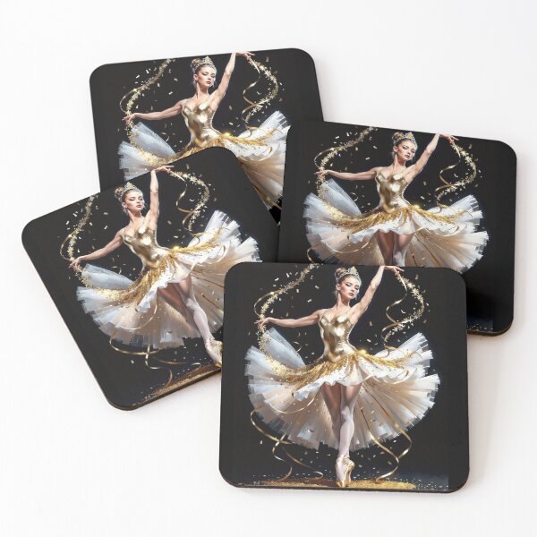 Item preview, Una bella bailarina baila rodeada de confeti dorado. designed and sold by Medly.