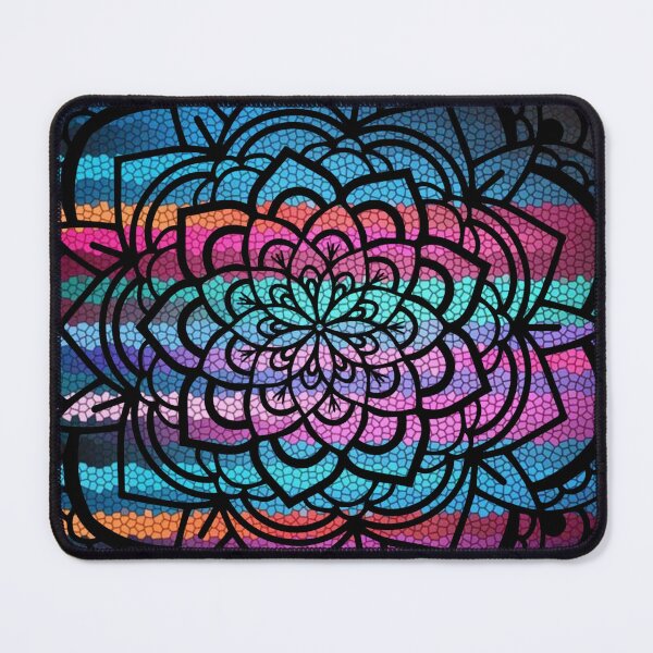 Item preview, Multi-Color Striped Mandala Flower designed and sold by LemonFun.