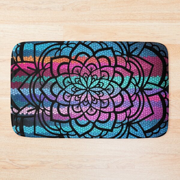Item preview, Multi-Color Striped Mandala Flower designed and sold by LemonFun.