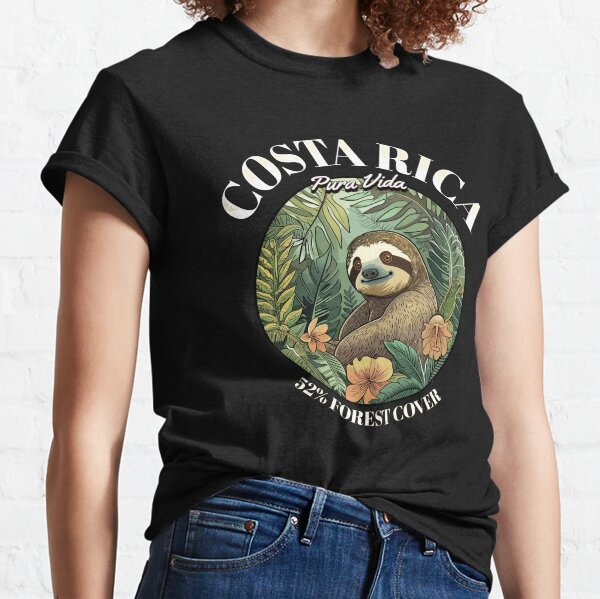 Item preview, Pura Vida Paradise in Black: Spot Adorable Sloths in Costa Rica designed and sold by costaricadesign.