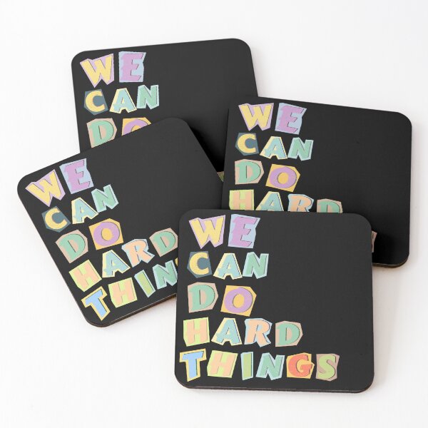 Item preview, We Can Do Hard Things - Inspirational Magazine Cutout Letter Art designed and sold by MUJU-pixel.