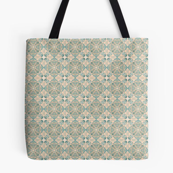 Item preview, Chinese inspired pattern olive blue designed and sold by Digitally-Me.