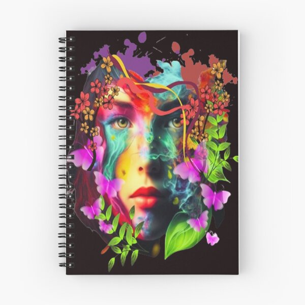 Item preview, Botanical Face Abstraction,  Bohemian design, Abstraction, bold colorful abstract playful design inspired by nature designed and sold by Adri Barnard.