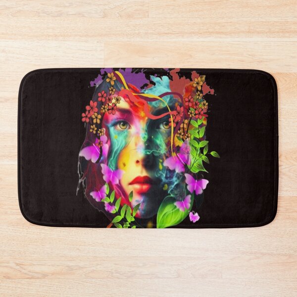 Item preview, Botanical Face Abstraction,  Bohemian design, Abstraction, bold colorful abstract playful design inspired by nature designed and sold by Adri Barnard.