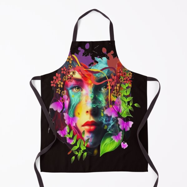Item preview, Botanical Face Abstraction,  Bohemian design, Abstraction, bold colorful abstract playful design inspired by nature designed and sold by Adri Barnard.