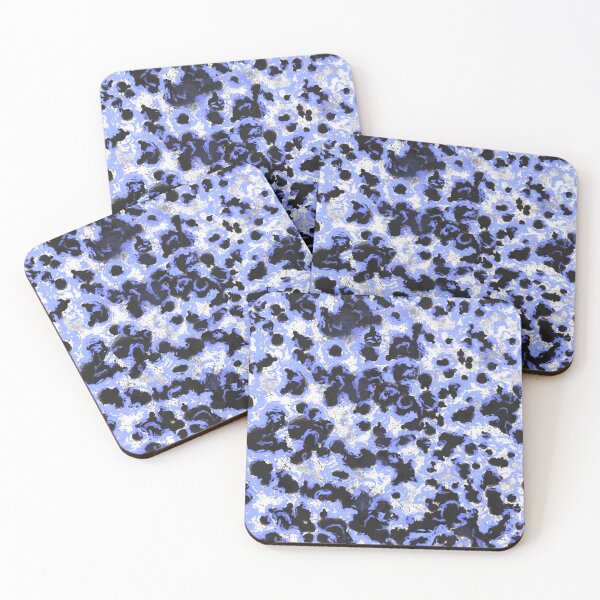 Item preview, Black and blue abstract pattern designed and sold by MariDaniArt.