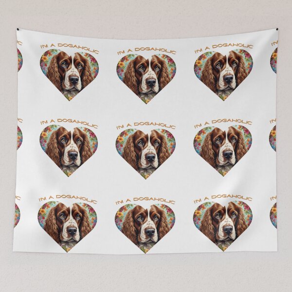 Item preview, Cocker spaniel dog, English cocker spaniel, golden cocker spaniel dogaholic in a heart designed and sold by Coolparrotgirl.
