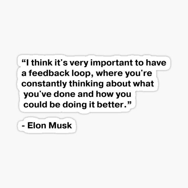 Vista previa del artículo con la obra «Elon Musk | Cita retroalimentación», diseñado y vendido por KingClothes.