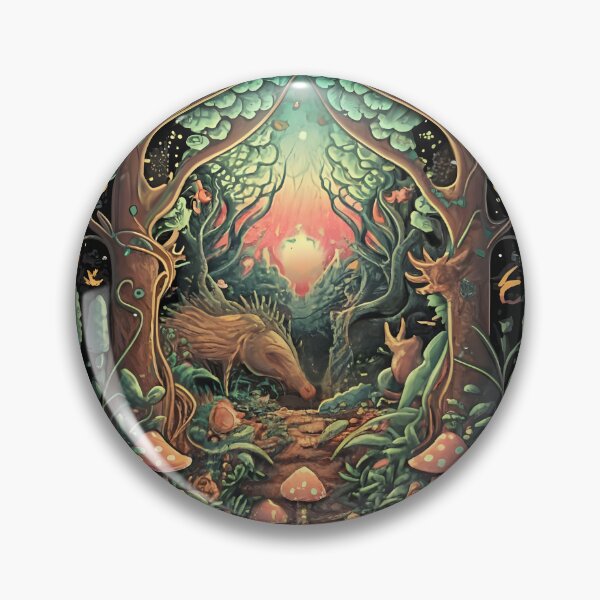 Item preview, Fantasy Forest - mystical forest scene with magical creatures and enchanting elements.sticker designed and sold by ArtshirtGroup.