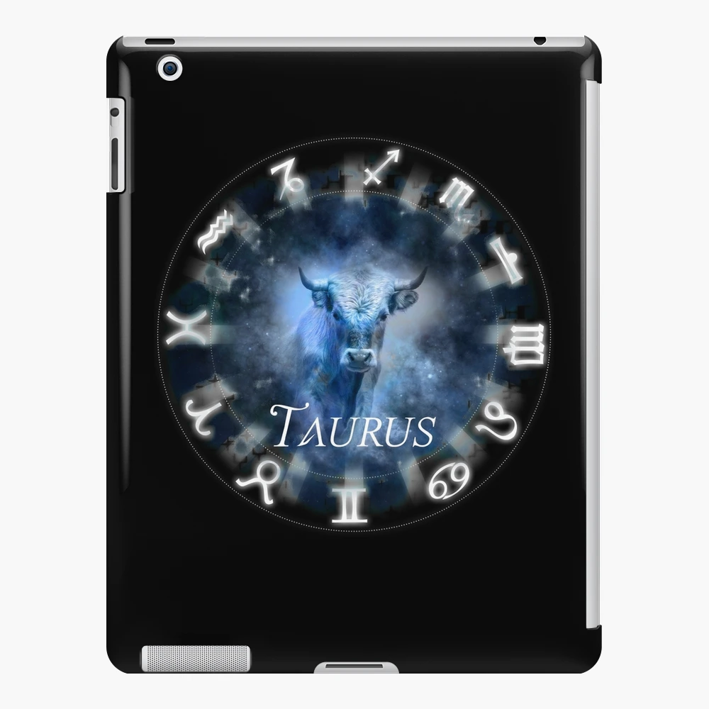  Taurus Bull Zodiac Sign Horoscope in Space Retractable Reel  Premium Metal Chrome Badge ID Card Holder Clip : Office Products