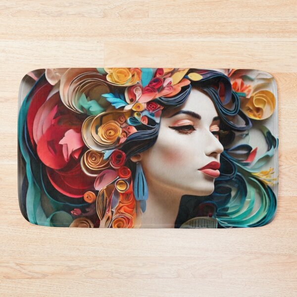 Item preview, Portrait of a woman made of colored paper designed and sold by jsebouvi.
