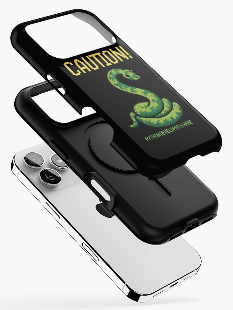 Thumbnail 2 of 4, iPhone Case, Python developer is here designed and sold by Redstrawberry13.