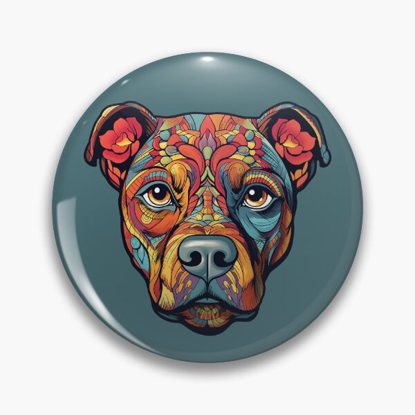 Item preview, Colorful Artsy Pitbull designed and sold by lupesparx.