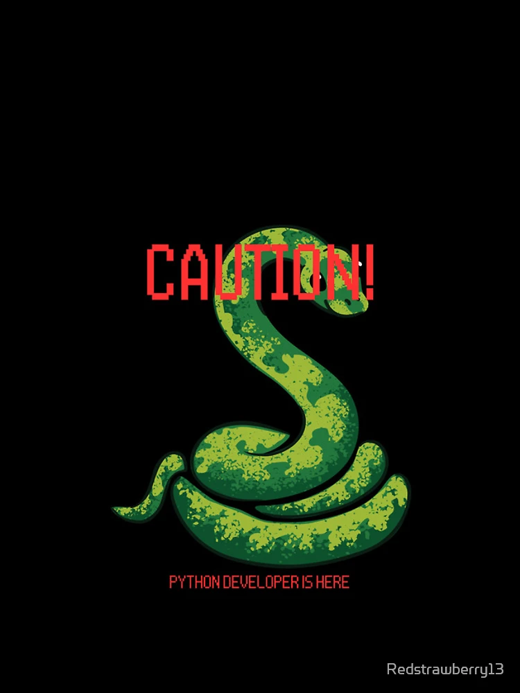 Thumbnail 4 of 4, iPhone Case, Python developer is here  designed and sold by Redstrawberry13.