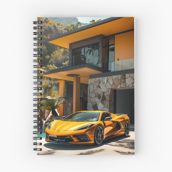 Item preview, Corvette C8 in front of a dream villa designed and sold by Cr-AI-tive.
