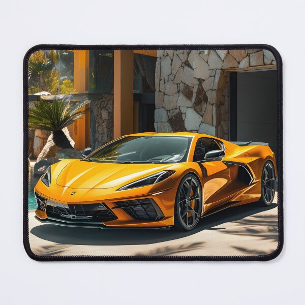 Item preview, Corvette C8 in front of a dream villa designed and sold by Cr-AI-tive.