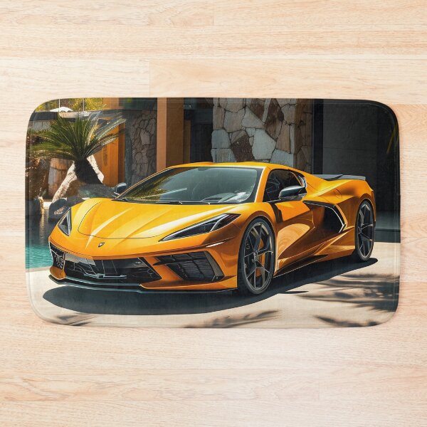 Item preview, Corvette C8 in front of a dream villa designed and sold by Cr-AI-tive.