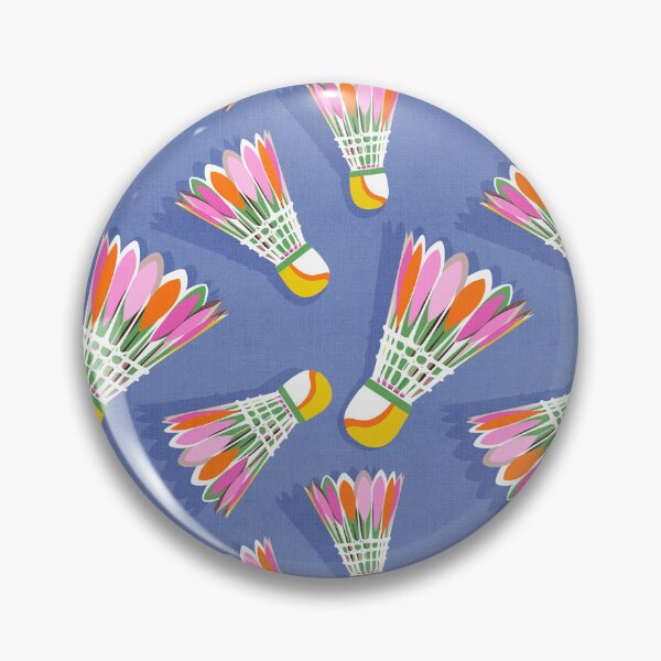 Item preview, Badminton Birdie Pop Art court sport pattern on BLUE  designed and sold by Dominiquevari.