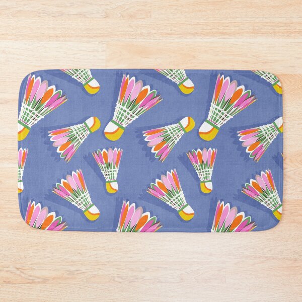 Item preview, Badminton Birdie Pop Art court sport pattern on BLUE  designed and sold by Dominiquevari.