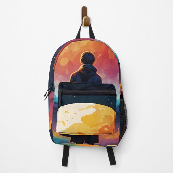 Item preview, Creative artnaturals interacting colors of a traveler and the moon designed and sold by Al-Light.