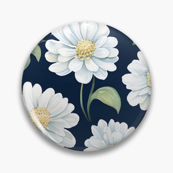Item preview, White Zinnia flower seamless pattern designed and sold by varinchai.