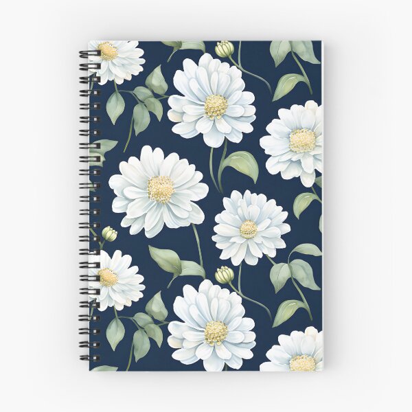 Item preview, White Zinnia flower seamless pattern designed and sold by varinchai.