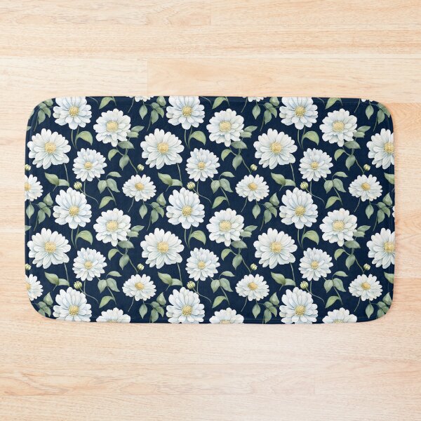 Item preview, White Zinnia flower seamless pattern designed and sold by varinchai.