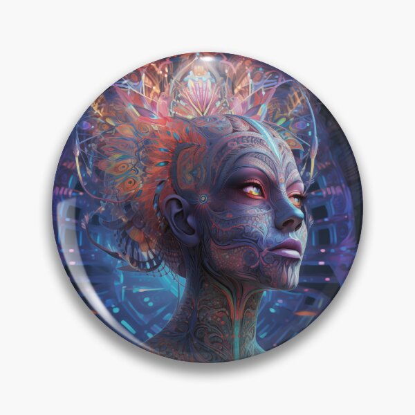 Item preview, DMT Art ... Luminescent female DMT entity designed and sold by TheGlassPortal.