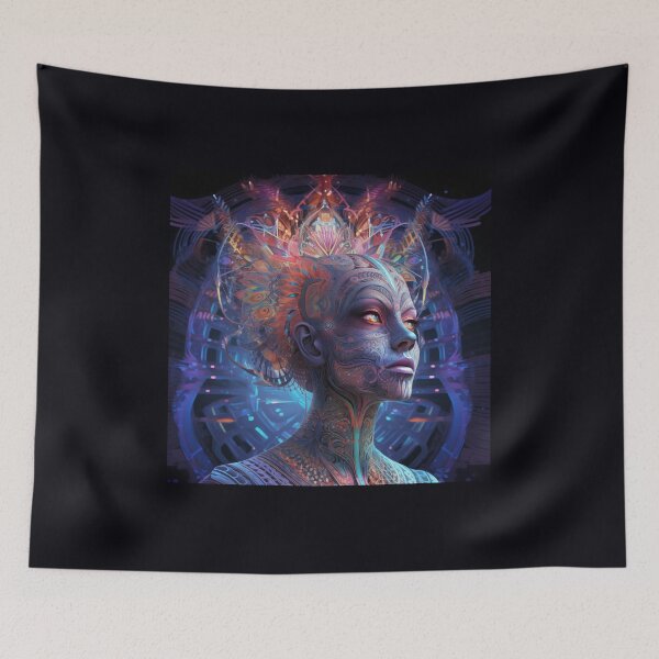 Artikelvorschau, DMT-Kunst ... Leuchtendes weibliches DMT-Gebilde entworfen und verkauft von TheGlassPortal.
