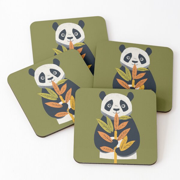 Item preview, "Bamboo Bliss Panda" - Serene Panda with Bamboo Leaves Illustration designed and sold by Sir Meow Meow.