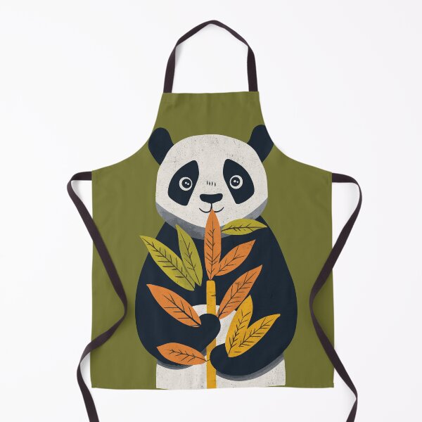 Item preview, "Bamboo Bliss Panda" - Serene Panda with Bamboo Leaves Illustration designed and sold by Sir Meow Meow.