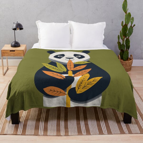 Item preview, "Bamboo Bliss Panda" - Serene Panda with Bamboo Leaves Illustration designed and sold by Sir Meow Meow.