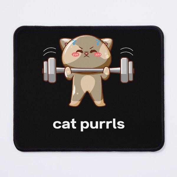 Item preview, A cute Kawaii cat weightlifting designed and sold by rickydakine17.